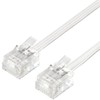 TARO'S CMJ-F10WH Modular Cable 10m Telephone/Telephone Cord Flat 6 Poles