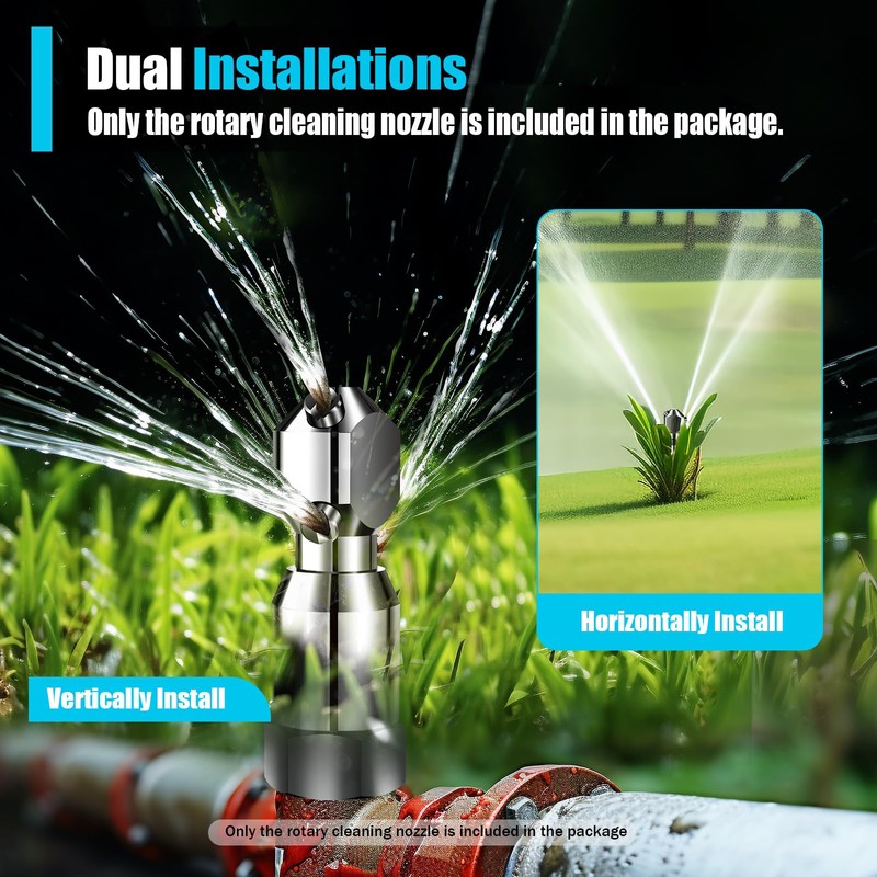 Rotating Spraying Tank Jet Nozzle,3/4 in Internal Thread Washing Nozzle,3