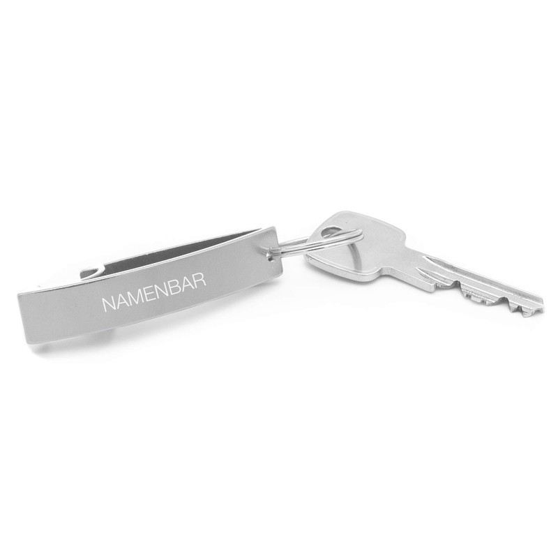 NAMENBAR Keyring Bottle Opener with Engraving, silver