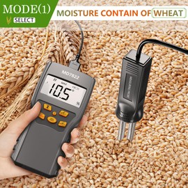 Grain Moisture Meter Precise & Fast Measurements Grain Moisture Tester with Probe, Moisture Meter Probe for Mazie, Wheat, Corn, Paddy and Rice