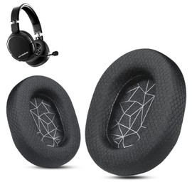 Krone Kalpasmos Arctis 7 Ohrpolster, atmungsaktives Gewebe, Ersatz-Ohrpolster für SteelSeries Arctis 1, Pro, 3, 5, 7, 7+, 7p, 7X, 9, Prime alle Modelle, kabelloses Headset, Silberfarben