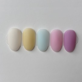 Refreshing Syrup Matte Handmade Nail Tips, Paddy Tips - Coffin-Short / 상큼시럽 매트 수제네일팁, 패디팁 - 코핀-숏