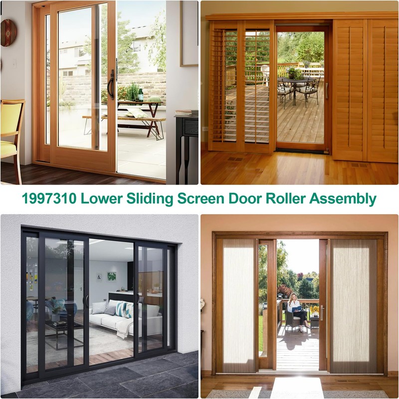 1997310 Lower Sliding Screen Door Rollers Assembly for Andersen Gliding