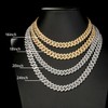 JUNVirtuous Cuban Link Chain Mens Iced Out Miami Cuban Necklace