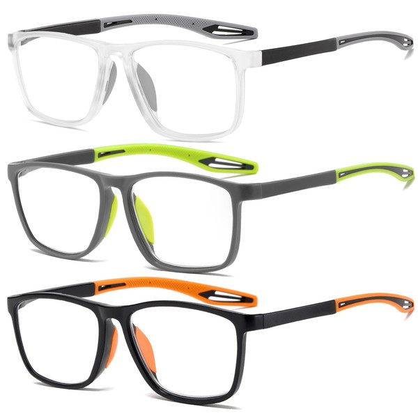 FSRTEP Reading Glasses for Men Sporty Design TR90 Blue Light