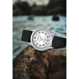 RUYEOOK Watch for Women Nurses Nursing Students Lady,Variety Colors, Second Hand,Soft Silicone Band Waterproof Quartz Analog Female Bracelet Dress Elegant Watches (G725 Silver Black)