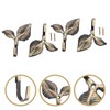FOMIYES Brass Coat Hooks, Coat Rack Hooks, Iron Leaves Hook,