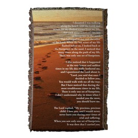 VictoryStore Blanket - Footsteps in The Sand Woven Blanket