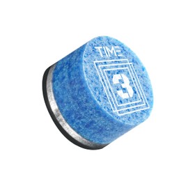 RHINO TIME Crystal Pool Billiard Cue Tip - 14mm/ Blue/Hardness: TIME 4 Medium Hard/Pack 1