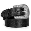 JASGOOD Western Belt for Women Men Cowgirl Cowboy Floral Engraved