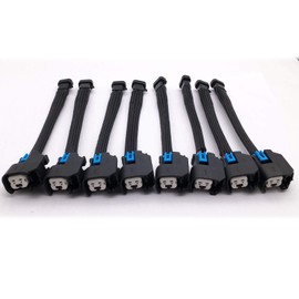 8PCS Wire Harness Adapter Compatible with Mini Delphi Multec 2 Harness to USCAR EV6 Fuel Injector OEM Tooling, Connector, Lock, Seals, Terminals WAINJ32