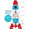 Wooden Stacker Toy Space Rocket - 6 Magnetic Stacking Pieces