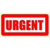 Large Urgent Stickers. 64 Large Urgent Labels. 4 x 2"
