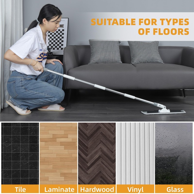 Flat Microfiber Mop for Floor Cleaning, 18 inch (17.7 in/45