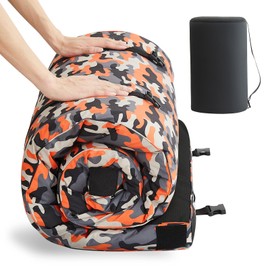 HomeMate CertiPUR-US Memory Foam Camping Mattress Pad Portable Roll Up Mattress for Adults Sleeping Mat Cot Mattress Pad Car Tent Floor Mattress Removable Waterproof Cover Travel Bag Guest Bed