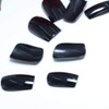 TseenYi Artificial Nails Pure Black Long Square Head False Nails