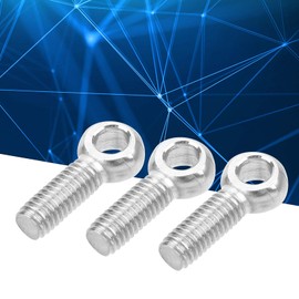 20 Piezas Perno de Ojo de Elevación M6 304 Maquinaria de Acero Inoxidable Hombro Ojo de Tornillo con Anillo