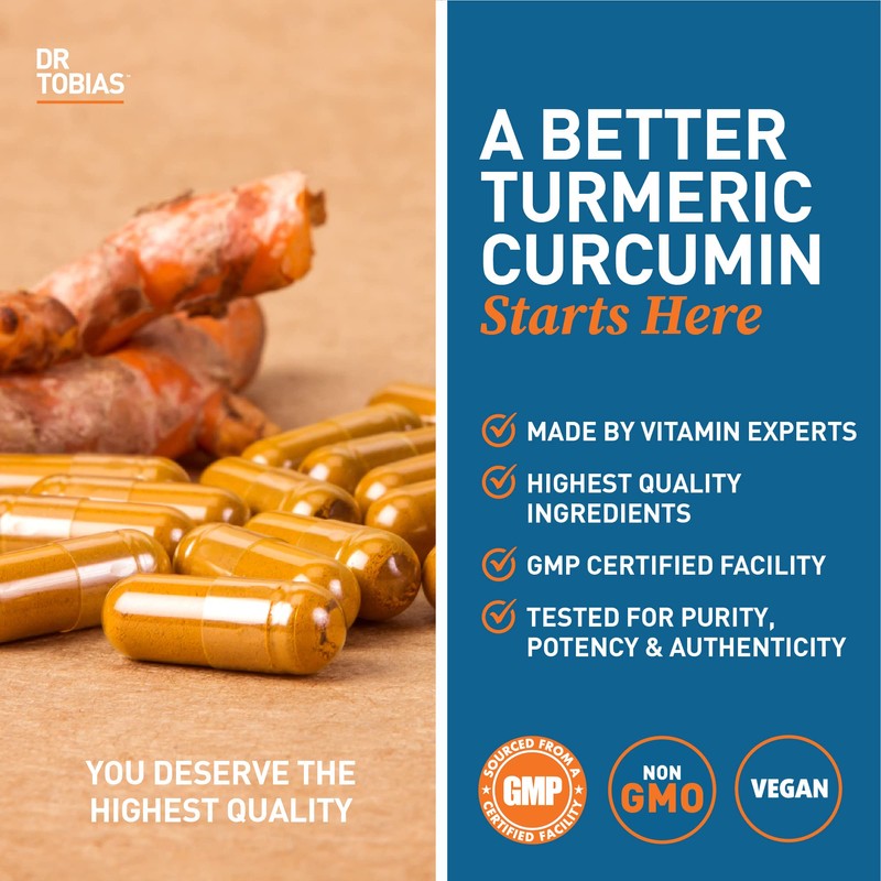 Dr. Tobias Turmeric Curcumin 1500mg with BioPerine – Extra Strength