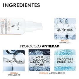 VICHY Protector Solar Facial UV-Age Daily Anti-Edad con Color FPS50+ Vichy Capital Soleil 40 ml