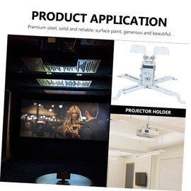 KONTONTY Wall Mount Projector Bracket Holder Ceiling and Wall Mount for All Projector Types Angle Design Easy to Install for Home Theaters