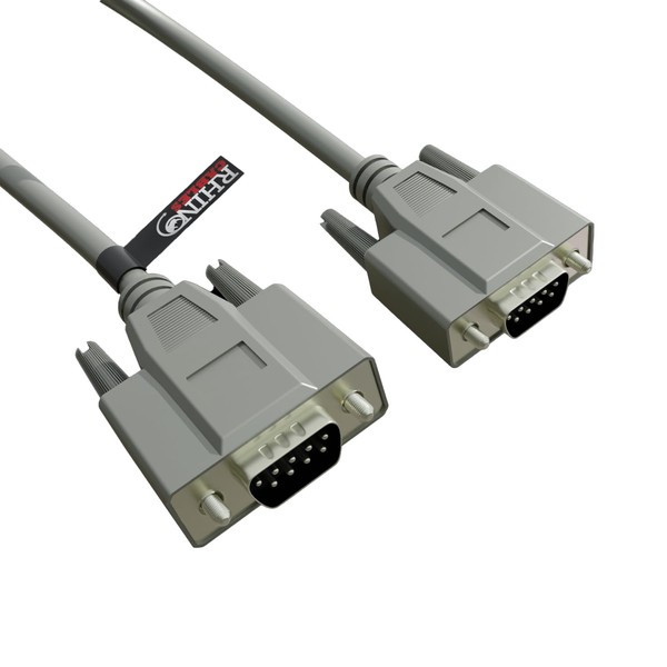 rhinocables Serial 9 Pin Male to Male Cable DB9 to