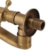 Antique Garden Faucet with Extended Spout Antifreezing Copper Wall Mount