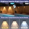Solar Fence Lights Outdoor 8-Pack, Waterproof Fence Light Solar Powered