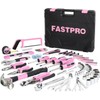FASTPRO 198-Piece Pink Tool Set, Household Repairing Tool Set with
