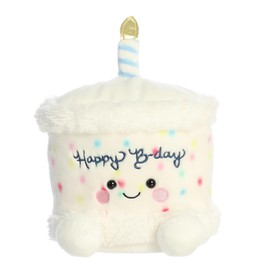Aurora® Adorable Palm Pals™ Party Sized™ Happy B'Day Cake™ Stuffed Animal - Fun Collectible Plush for Kids and Adult Collectors - Perfect for Decorating Rooms and Birthday Gifts - White 8 Inches