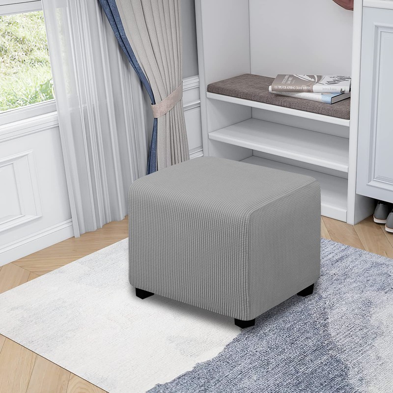 Easy-Going Funda otomana elástica fácil de Usar, Taburete de Almacenamiento
