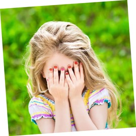 Healeved 6 Pack Boys and Girls Cartoon Nail Stickers DIY Fake Nails Children Manicure Tool Safe Easy to Apply for Parties Holidays Random Style