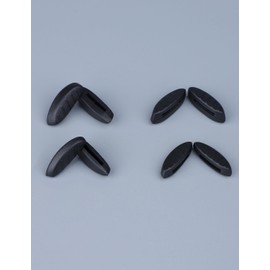 OWORK 4 Pairs Ultra Soft Silicone Sunglass Nose Pads for Oakley Clifden OO9440/Forager OO9421/Plazma OO9019/Plazma Asian Fit OO9019A, Push-in Anti-Slip Glasses Nose Piece Replacement Kit Black