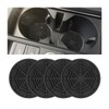 BESULEN Car Cup Coasters, 4 Pack Spider Web PVC Non-Slip Drink Mat, 2.75 Inch Universal Auto Cup Holder Insert Drainage Coasters, Car Interior Accessories Ornaments for SUV, Truck, Sedan (Black)
