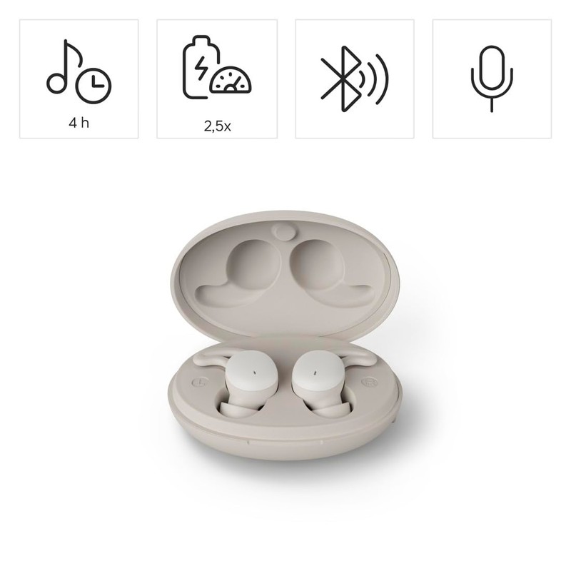 Hama Bluetooth Headphones Spirit Calm TWS In-Ear Sleep Headphones White/Grey