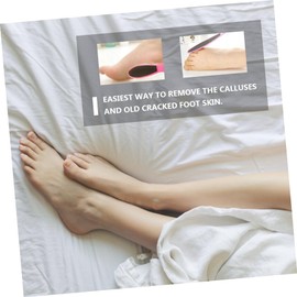 PACKOVE 10PCS Double-Sided Frosted Foot Files Portable Callus Remover Foot Scrubber Exfoliating Tool Ergonomic Grip for Home Pedicure Skin Peeling and Smooth Care Random Color