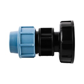 Laroal IBC Tank Threaded Connector For Mdpe Water Pipe Fittings S60x6 Adapter Straight Outlet 25mm