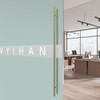 LVYIHAN 59 inch Round Stainless Steel Door Pull Push Handle