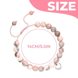 Premium Natural Stone Crystal Bracelet, Adjustable Stretchy Healing Crystal Bracelets for Yoga Meditation, Beaded Jewelry with Perfect Relaxation Gifts for Birthday, Christmas, Valentine's Day