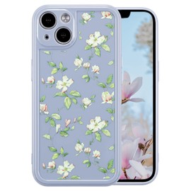 ZTOFERA Compatible con funda de teléfono para niñas y mujeres, diseño de flores florales, funda de silicona, delgada, a prueba de golpes, funda protectora de TPU para teléfono nuevo, color gris