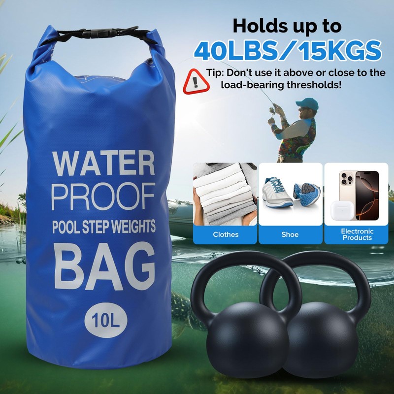 Yeabett Waterproof Dry Bag, 10L Waterproof Beach Bag with Adjustable