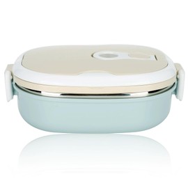 Thermal Bento Lunch Box, Stainless Steel Thermal Insulation Food Containers,Leak-Proof Thermal Bento Boxes for Kids Adult Student, Portable Lunch Box for Work School(Single Layer 900ml)