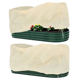 Plant Covers Freeze Protection, 2 Pack Garden Covers for Raised Bed, Frost Cloths for Outdoor Plants, Winter Protection for Vegetables & Flowers (55"×28"×18", Fit 2'×4' Bed)