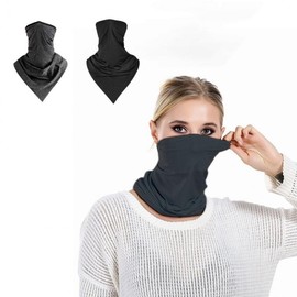 EA UV Sport Face Cover Sun Protection Mask Black 2ea