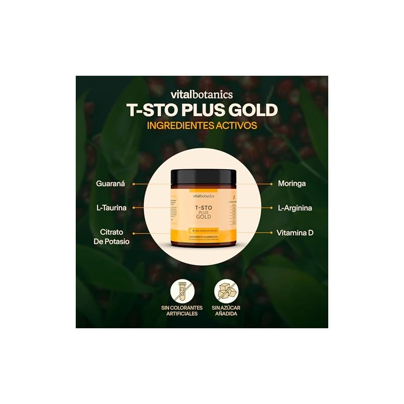 Sto Plus Gold Vitamina Potasio Zinc Arginina Vital Botanics
