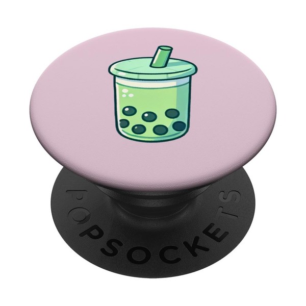 Green Matcha Bubble Tea PopSockets Swappable PopGrip