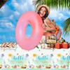 3Pcs Tablecloths - Hello Summer Decorations Pool Party Beach Disposable