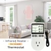 Plug in Thermostat Temperature Controller Electric Digital Thermostat Heating Cooling