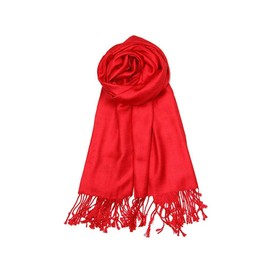 AN Womens Pashmina Shawl Scarf with Tassels Silk Soft Fashion Accessory