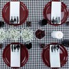 Blue Sky Edge Collection Cranberry Red Plastic Plates 10.6" -