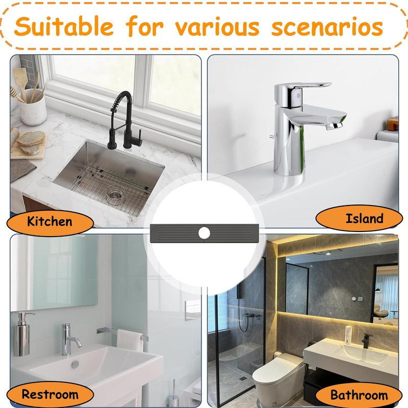 SHGarden Faucet Mat for Kitchen Sink Diatomite DryingNeat Stone Sink